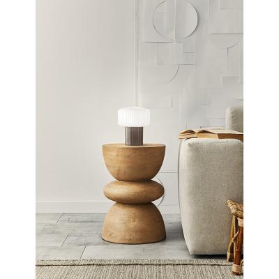 LUMETTO IN VETRO E CERAMICA COL.MARRONE